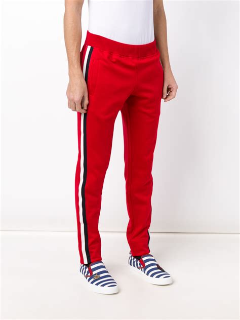 gucci pants with red stripe men's|Gucci wool pants for men.